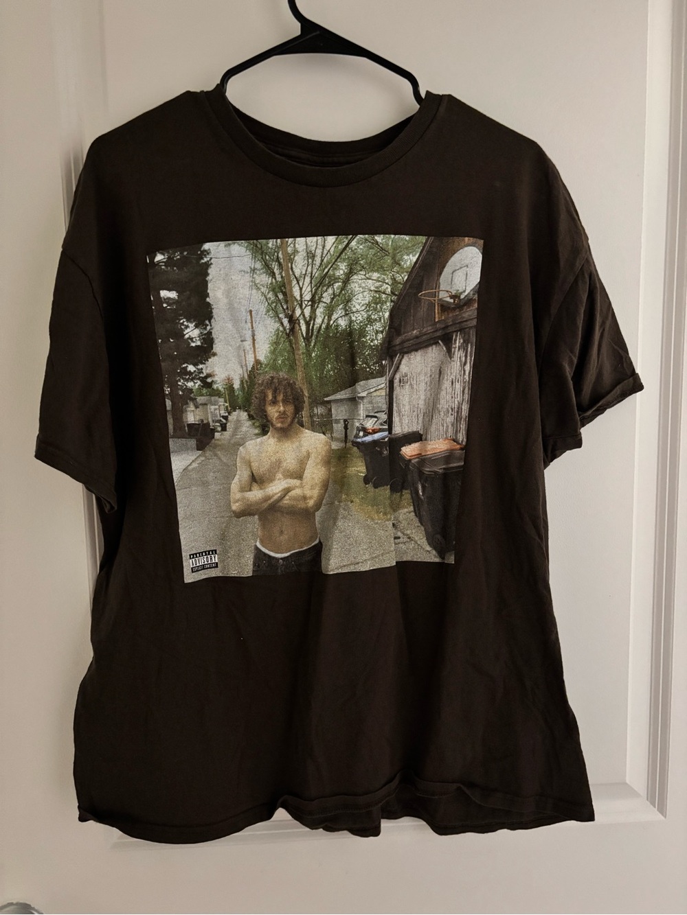 Harlow Brown Short-Sleeve Graphic Tee with Photographic Print